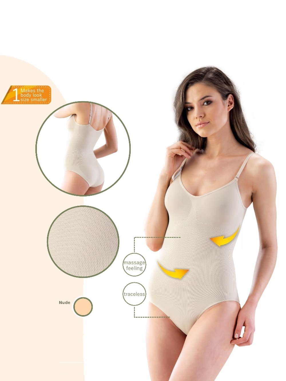 Seamless Slip Bodysuit — Nude, EU Sizing / Body Sans Couture